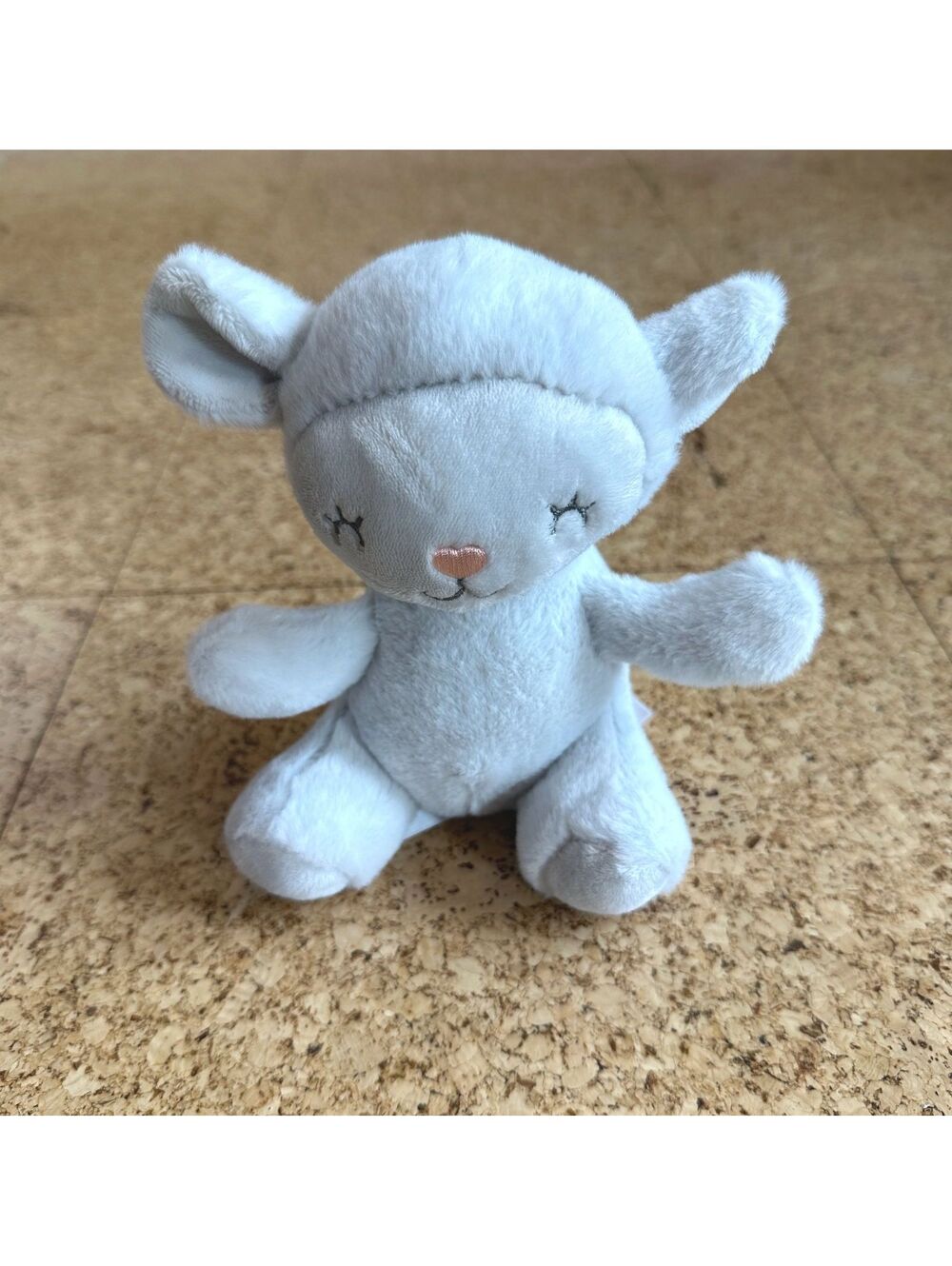 Pearhead Lamb Plush 6 inch Sky Blue Stuffed Animal Infant Baby Toy 27524 10114JG
